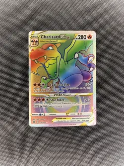 2022 Pokemon Brilliant Stars 174/172 Charizard VSTAR Rainbow Secret Rare - NM - Image 1