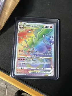 2022 Pokemon Brilliant Stars 174/172 Charizard VSTAR Rainbow Secret Rare - NM - Image 2