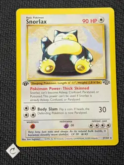 Snorlax 27/64 - Jungle 1st Edition Non-Holo Rare Pokemon TCG NM - Image 1