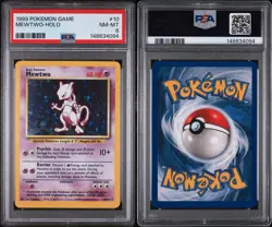 1999 POKEMON GAME 10 MEWTWO-HOLO PSA 8 - Image 1
