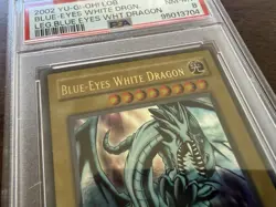 2002 YuGiOh Blue-Eyes White Dragon LOB-001 Ultra Rare PSA 8 - Image 4