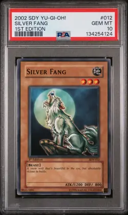 2002 YU-GI-OH! STARTER DECK: YUGI 012 SILVER FANG 1ST EDITION PSA 10 - Image 1