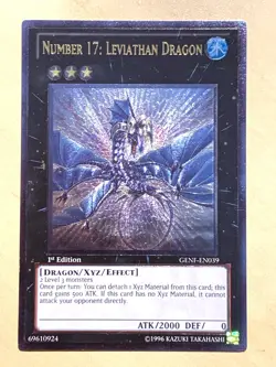 yugioh Number 17: Leviathan Dragon GENF-EN039 Ultimate Rare 1st Ed near mint - Image 1