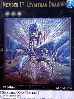 yugioh Number 17: Leviathan Dragon GENF-EN039 Ultimate Rare 1st Ed near mint - Image 2