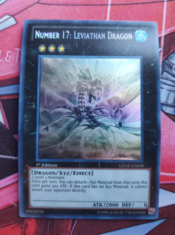 Yugioh Number 17: Leviathan Dragon GENF-EN039 Ghost Rare 1st Ed VLP/NM - Image 1