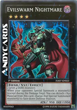 EVILSWARM NIGHTMARE (Incubo Brancomalvagio) Super R • HA07 EN023 • 1Ed • Yugioh! - Image 1