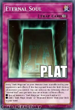 YUGIOH RA04-EN247 Eternal Soul Platinum Secret Rare 1st Edition NM - Image 1