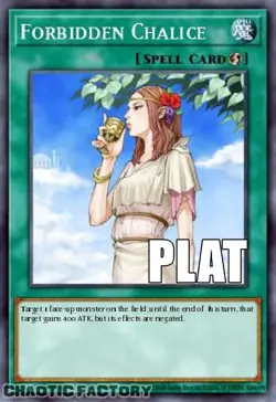 YUGIOH RA04-EN137 Forbidden Chalice Platinum Secret Rare 1st Edition NM - Image 1