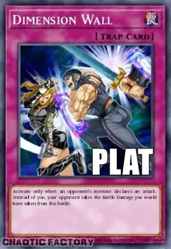 YUGIOH RA04-EN127 Dimension Wall Platinum Secret Rare 1st Edition NM - Image 1