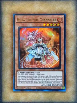 Yugioh Hiita the Fire Channeler DUNE-EN026 Ultra Rare 1st Ed NM - Image 1
