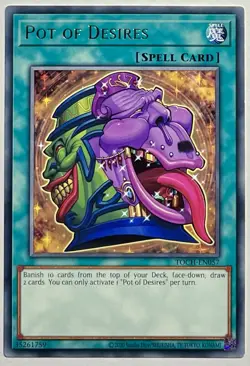 Pot of Desires TOCH-EN057 (LP) Rare 1st Edition Yu-Gi-Oh! TCG Card - Image 1
