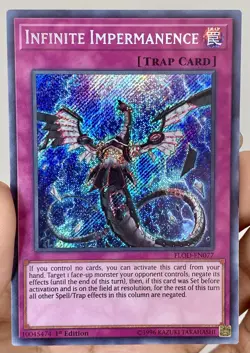 Yugioh Infinite Impermanence FLOD-EN077 Secret Rare 1st Ed LP/MP w/Tracking - Image 2