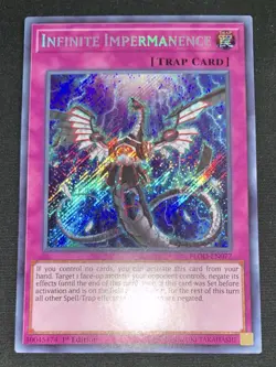 Yugioh Infinite Impermanence FLOD-EN077 Secret Rare 1st Ed LP/MP w/Tracking - Image 3