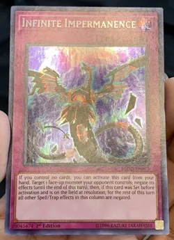 Yugioh Infinite Impermanence FLOD-EN077 Secret Rare 1st Ed LP/MP w/Tracking - Image 5