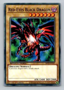 2020 Yugioh Red-Eyes Black Dragon SBCB-EN167 1st Edition Common - Image 1