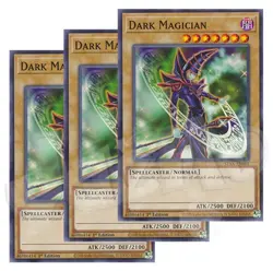 Yugioh Dark Magician x 3 - 1st Edition NM - Plus Free Holo Card - Image 1