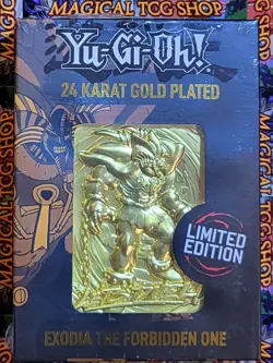 Yugioh Exodia The Forbidden One Limited Edition 24K Gold Plated Metal Card New - Image 1
