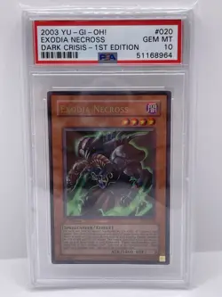 PSA 10 Exodia Necross 1st Ed Ultra Rare Dark Crisis DCR Yugioh - Image 1