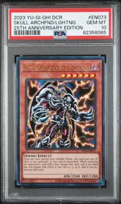 Skull Archfiend of Lightning DCR-EN073 Dark Crisis 25th Anniversary PSA 10 - Image 1