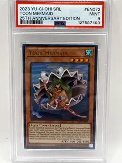 Yugioh Toon Mermaid SRL-EN072 25th Anniversary PSA 9 MINT Ultra Rare - Image 1