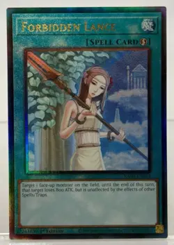 Yugioh Forbidden Lance 1st Edition Prismatic Ultimate Rare RA02-EN058 - Image 1
