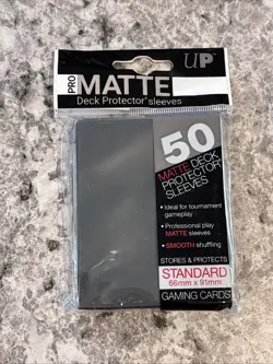Ultra Pro Gaming Sleeves Deck Protector BLACK PRO MATTE Standard Size 50 Ct Pack - Image 1