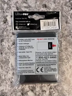 Ultra Pro Gaming Sleeves Deck Protector BLACK PRO MATTE Standard Size 50 Ct Pack - Image 2