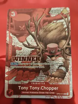 Tony Tony Chopper RARE WINNER CHAMPIONSHIP ALT ART OP04-010 ONE PIECE TCG - Image 1