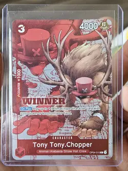 Tony Tony Chopper RARE WINNER CHAMPIONSHIP ALT ART OP04-010 ONE PIECE TCG - Image 3