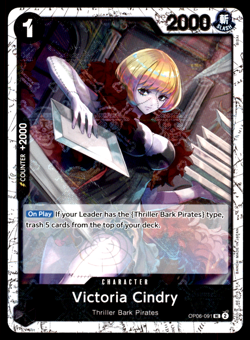 VICTORIA CINDRY OP06-091 UC PIRATE FLAG FOIL PRB-01 ONE PIECE TCG ENGLISH - Image 1