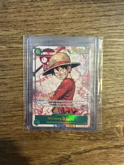 Monkey D. Luffy OP13-118 SEC Alt Art One Piece Carrying On His Will English Foil - Image 1