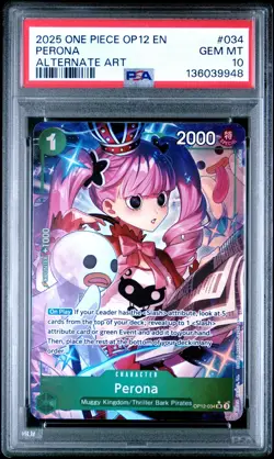 PSA 10 – 2025 ONE PIECE OP12-LEGACY OF THE MASTER 034 PERONA ALTERNATE ART (EN) - Image 1