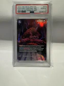 One Piece Tcg Eustass "Captain" Kid OP05-074 SP PSA 10 Gem MT English - Image 2