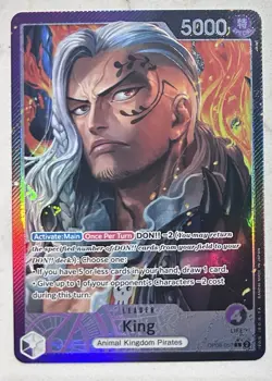 One Piece King OP08-057 Leader Alt Art Leader - Two Legends NM/M Foil ENGLISH - Image 1