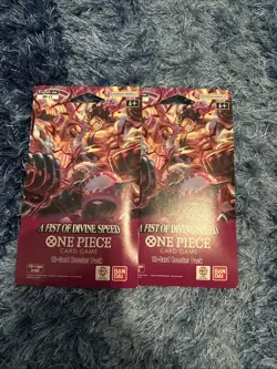 One Piece A Fist Of Divine Speed Sleeved Booster Pack Lot Of 2 - Image 1