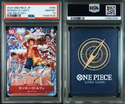 Monkey D. Luffy 2024 Foil One Piece Day Promo Japanese ST10-006 SR PSA 10 - Image 3