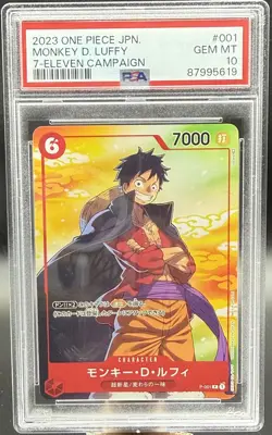 Monkey D. Luffy 001 7-eleven Campaign One Piece Promos One Piece Japanese PSA 10 - Image 1