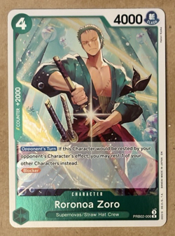 Roronoa Zoro Foil The Best Vol. 2 Rare PRB02-006 One Piece CCG - Image 2