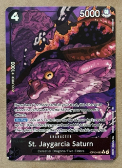 St. Jaygarcia Saturn Foil Carrying On His Will Alternate Art OP13-083 One Piece - Image 2