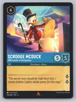 Disney Lorcana - Scrooge McDuck - Afficionado of Antiqu 140/204 Shimmering Skies - Image 1
