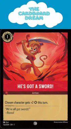 He's Got A Sword! The First Chapter #132/204 Common Disney Lorcana Card - Image 1
