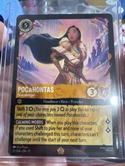 Disney Lorcana Winterspell Pocahontas Peacekeeper 22/204 Legendary NM/Mint - Image 1