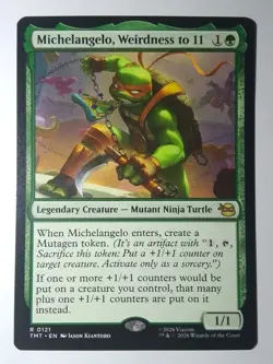 Michelangelo, Weirdness to 11 0121 TMNT Magic the Gathering card - Image 1