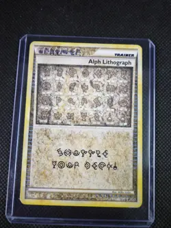 POKEMON TRAINER CARD ALPH LITHOGRAPH 2010 RARE RAW UNGRADED - Image 1
