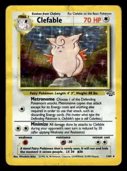 Clefable 1/64 Holo Rare Jungle Set Pokemon Card - 1 - Image 1
