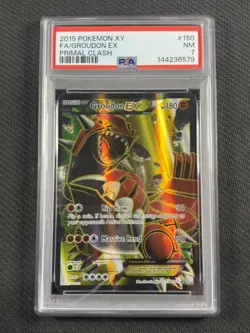 Pokemon Cards PSA 7 NM M Groudon Ex Primal Clash XY Full Art 2015 150/160 - Image 1
