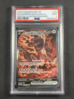 Pokemon Cards PSA 9 MINT Bloodmoon Ursaluna Ex Prismatic Evolutions SIR 168/131 - Image 1
