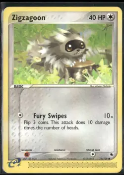 Zigzagoon 79/109 EX Ruby & Sapphire Pokemon English Card (MP) - Image 1