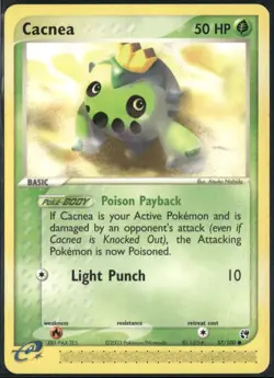 Cacnea 57/100 EX Sandstorm Pokemon English Card (MP) - Image 1