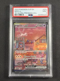 Pokemon Cards PSA 9 MINT Mew Ex 151 UPC Black Star Promo 2023 S&V #053 - Image 1